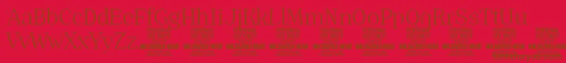 IsleHeadLi PERSONAL Font – Brown Fonts on Red Background