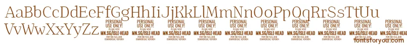 IsleHeadLi PERSONAL Font – Brown Fonts on White Background