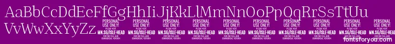 IsleHeadLi PERSONAL Font – White Fonts on Purple Background