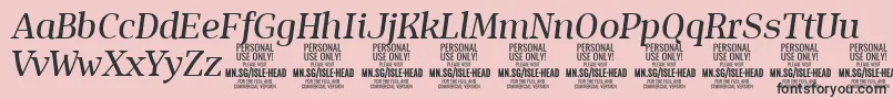 IsleHeadMe i PERSONAL Font – Black Fonts on Pink Background