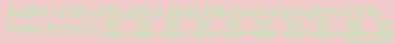 IsleHeadMe i PERSONAL Font – Green Fonts on Pink Background