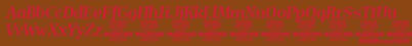 IsleHeadMe i PERSONAL Font – Red Fonts on Brown Background