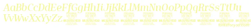 IsleHeadMe i PERSONAL Font – Yellow Fonts