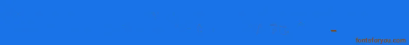 Fonte Iso2 0 regular – fontes marrons em um fundo azul