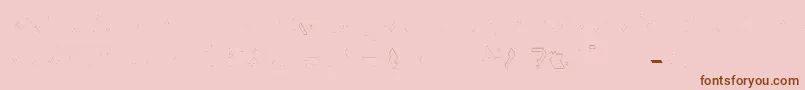 Iso2 0 regular Font – Brown Fonts on Pink Background