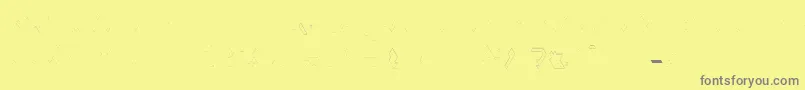 Iso2 0 regular Font – Gray Fonts on Yellow Background
