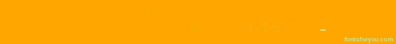 Iso2 0 regular Font – Green Fonts on Orange Background