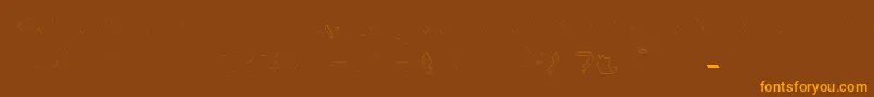 Iso2 0 regular Font – Orange Fonts on Brown Background