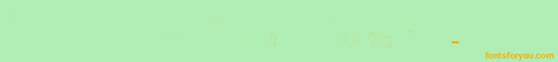 fuente Iso2 0 regular – Fuentes Naranjas Sobre Fondo Verde