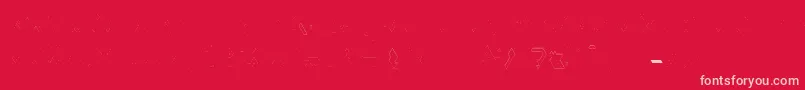 Iso2 0 regular Font – Pink Fonts on Red Background