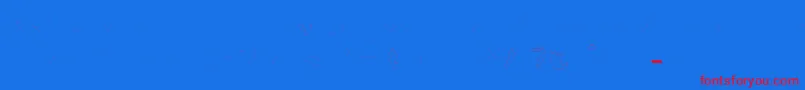 Iso2 0 regular Font – Red Fonts on Blue Background