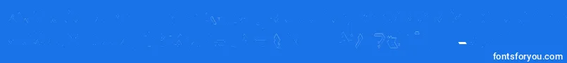 Шрифт Iso2 0 regular – белые шрифты на синем фоне