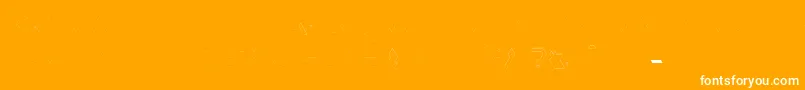 Fonte Iso2 0 regular – fontes brancas em um fundo laranja