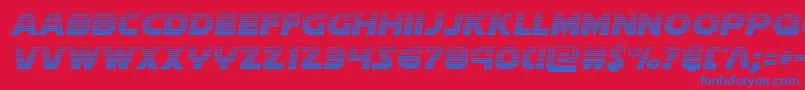 Soloistgrad Font – Blue Fonts on Red Background