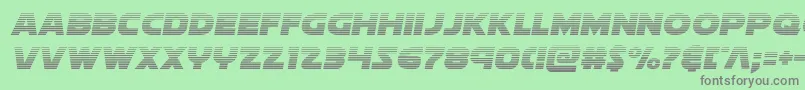 フォントSoloistgrad – 緑の背景に灰色の文字