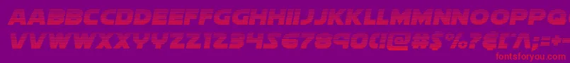 Soloistgrad-Schriftart – Rote Schriften auf violettem Hintergrund