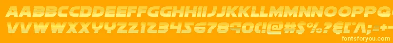 Soloistgrad Font – Yellow Fonts on Orange Background