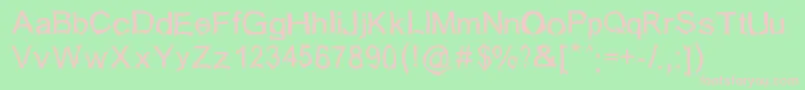 Isogul Font – Pink Fonts on Green Background