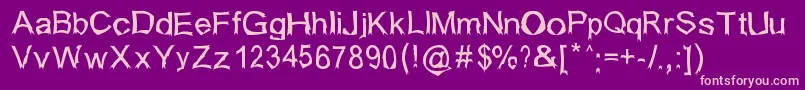 Isogul Font – Pink Fonts on Purple Background