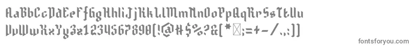 フォントIsometretos – 白い背景に灰色の文字