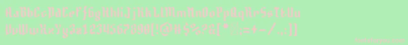 Isometretos Font – Pink Fonts on Green Background