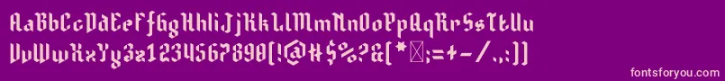Шрифт Isometretos – розовые шрифты на фиолетовом фоне