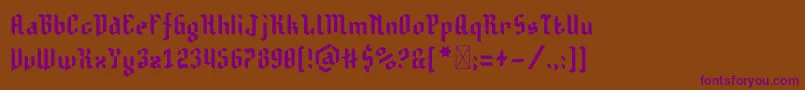 Isometretos Font – Purple Fonts on Brown Background