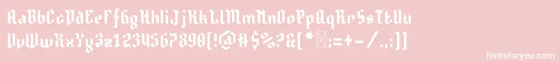 Isometretos Font – White Fonts on Pink Background