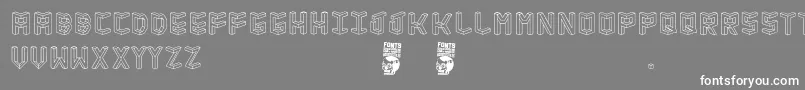 Isometria Club Font – White Fonts on Gray Background