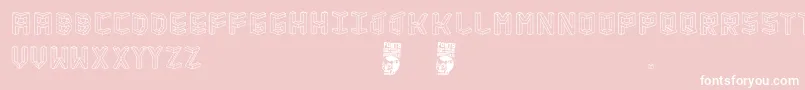 Isometria Club Font – White Fonts on Pink Background