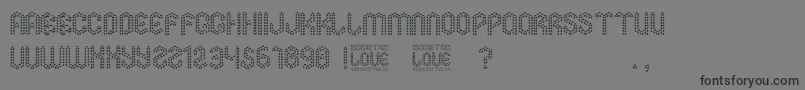 Isometric Love Font – Black Fonts on Gray Background
