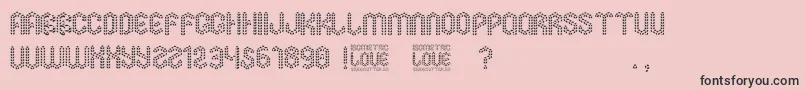 フォントIsometric Love – ピンクの背景に黒い文字