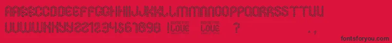 Isometric Love Font – Black Fonts on Red Background