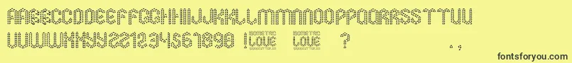 fuente Isometric Love – Fuentes Negras Sobre Fondo Amarillo