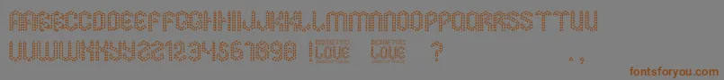 Isometric Love-fontti – ruskeat fontit harmaalla taustalla