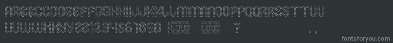 Czcionka Isometric Love – szare czcionki na czarnym tle