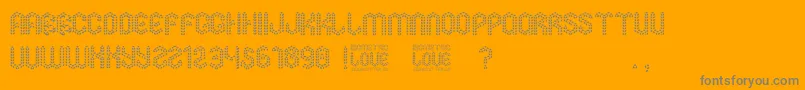 Police Isometric Love – polices grises sur fond orange