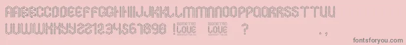 fuente Isometric Love – Fuentes Grises Sobre Fondo Rosa