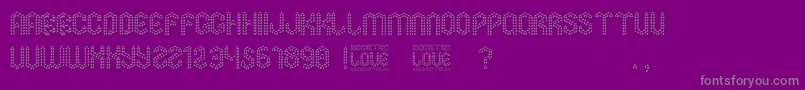 Isometric Love Font – Gray Fonts on Purple Background