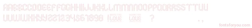 Isometric Love Font – Pink Fonts on White Background