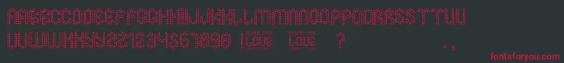 Isometric Love Font – Red Fonts on Black Background