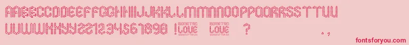 Isometric Love Font – Red Fonts on Pink Background