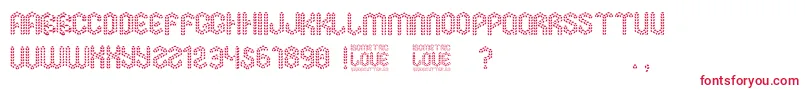 Isometric Love Font – Red Fonts on White Background