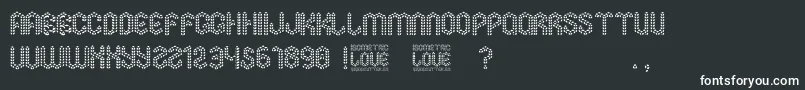 Isometric Love-Schriftart – Weiße Schriften
