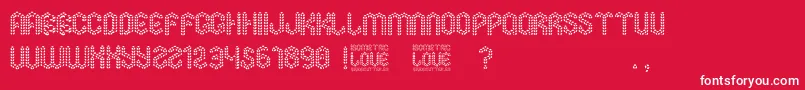Isometric Love Font – White Fonts on Red Background