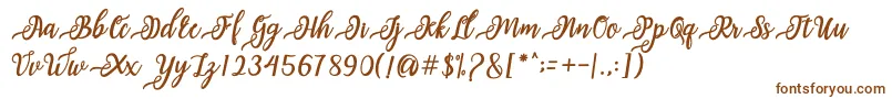 Lisätietoja issabeta Script-fontista issabeta Script-fontti – ruskeat fontit valkoisella taustalla