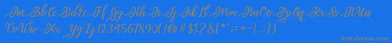 Шрифт issabeta Script – серые шрифты на синем фоне