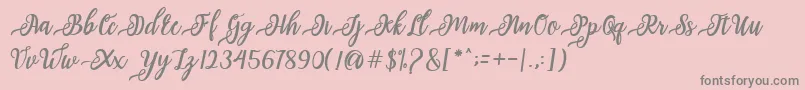 Шрифт issabeta Script – серые шрифты на розовом фоне