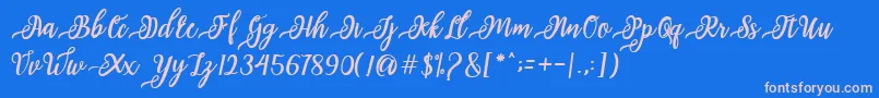 Police issabeta Script – polices roses sur fond bleu