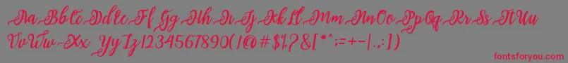 fuente issabeta Script – Fuentes Rojas Sobre Fondo Gris
